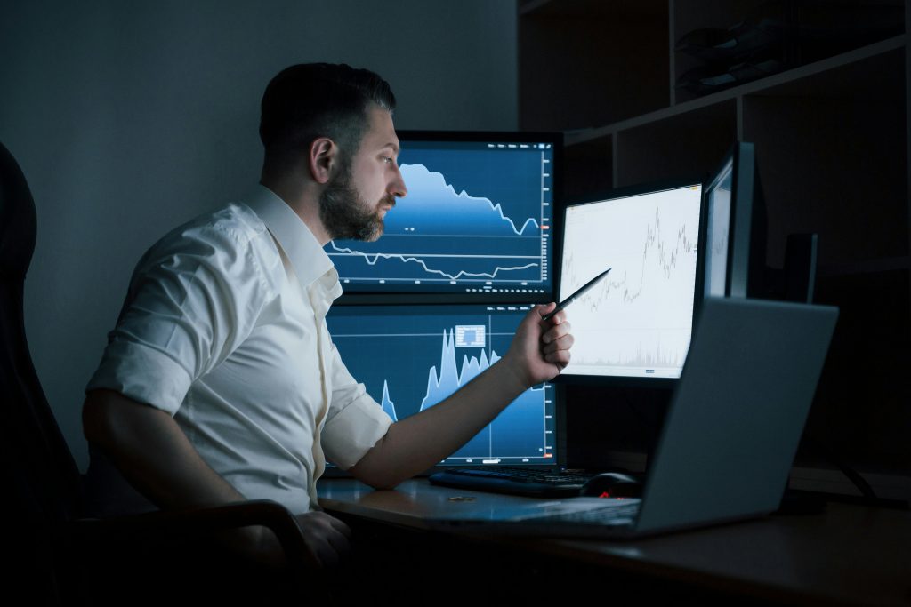 man behind computer